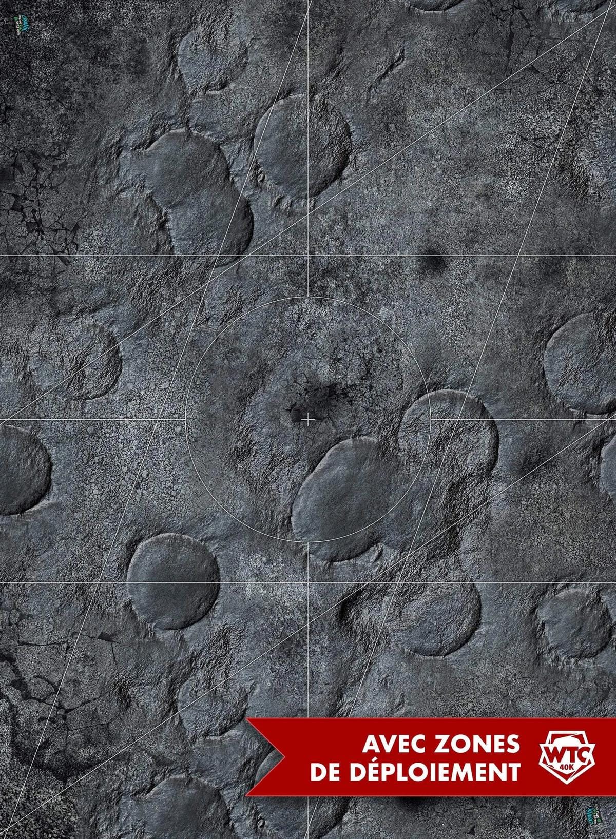 Béton 60x44 Avec zone de déploiement Wh40k - Tapis de jeu compétitif Battle mat crank-wargame