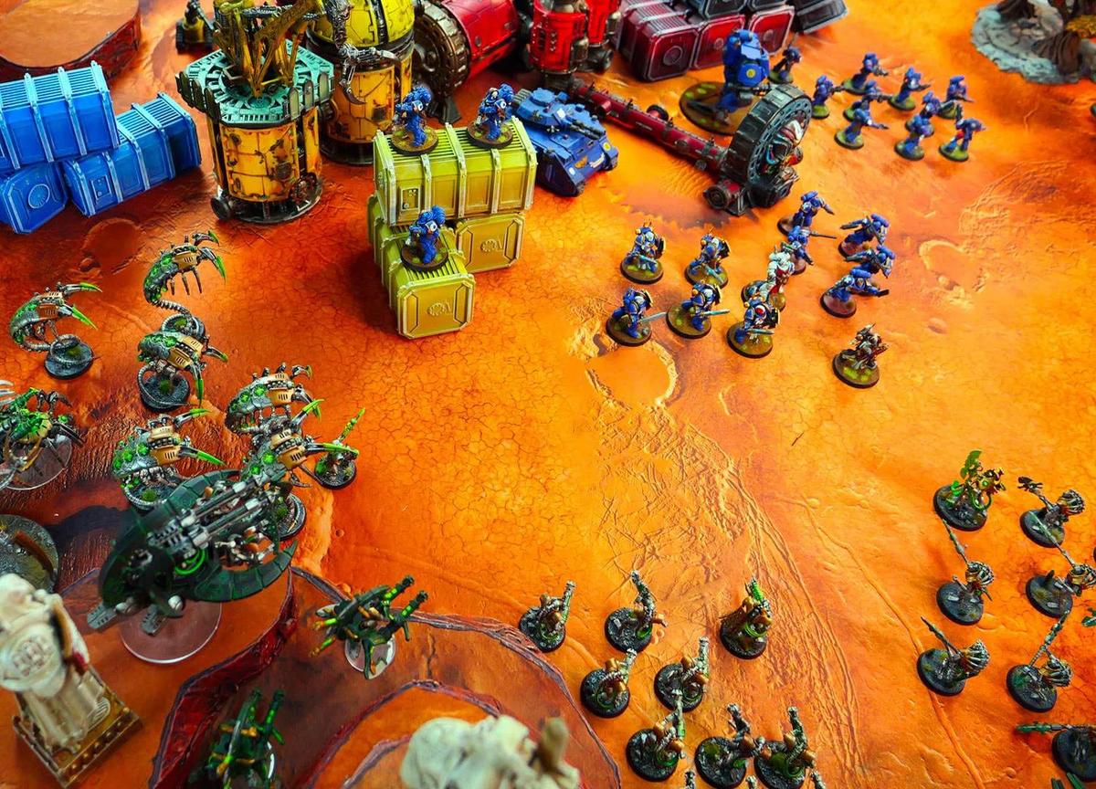 Recto/Verso Wh40k avec zone de déploiements 60x44 - Street/Mars Battle mat crank-wargame