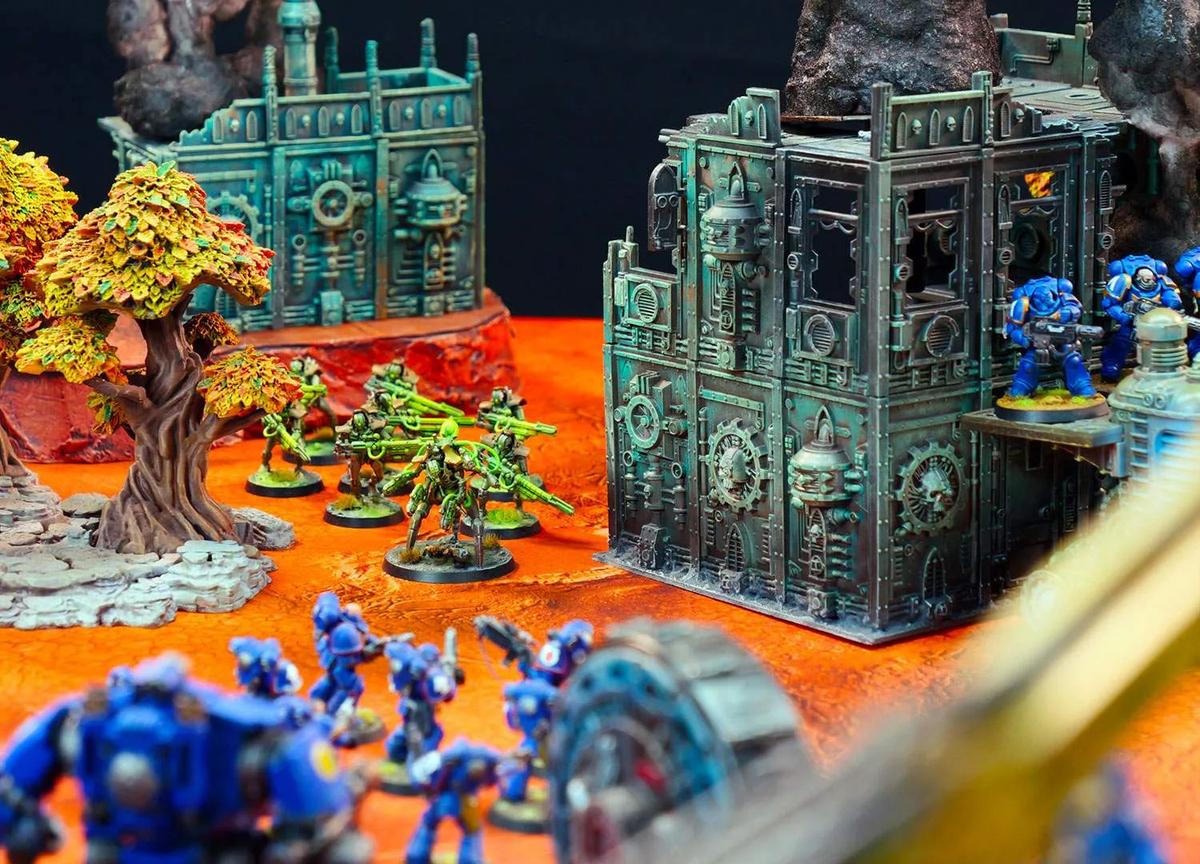 Recto/Verso Wh40k avec zone de déploiements 60x44 - Street/Mars Battle mat crank-wargame