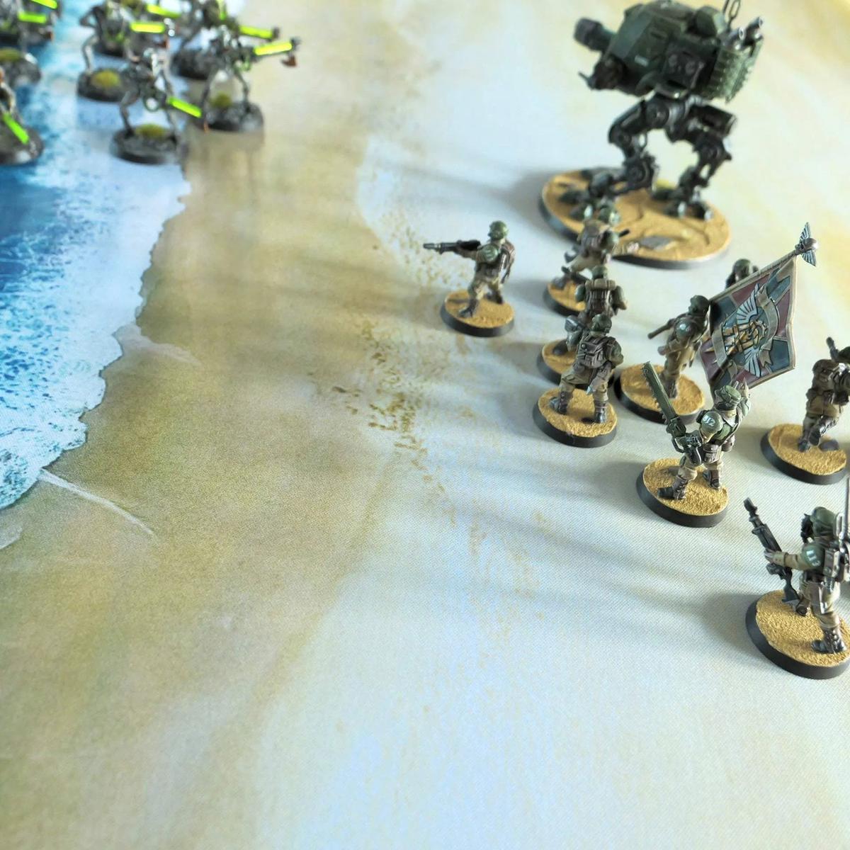 Débarquement Beach Bolt Action - 60x44 - tapis de jeu Wargame Battle mat crank-wargame