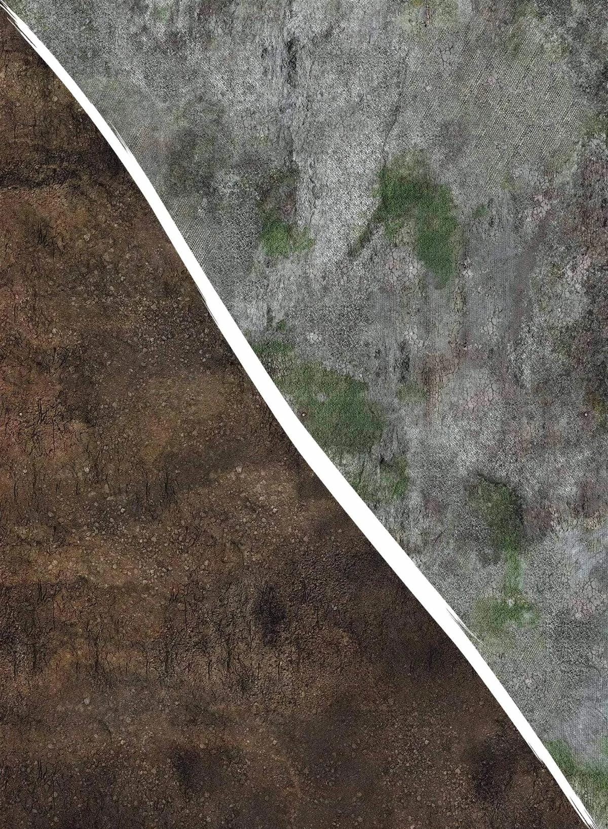 Dirt / Rocks - 60X44 - Game mat Recto Verso Battle mat crank-wargame