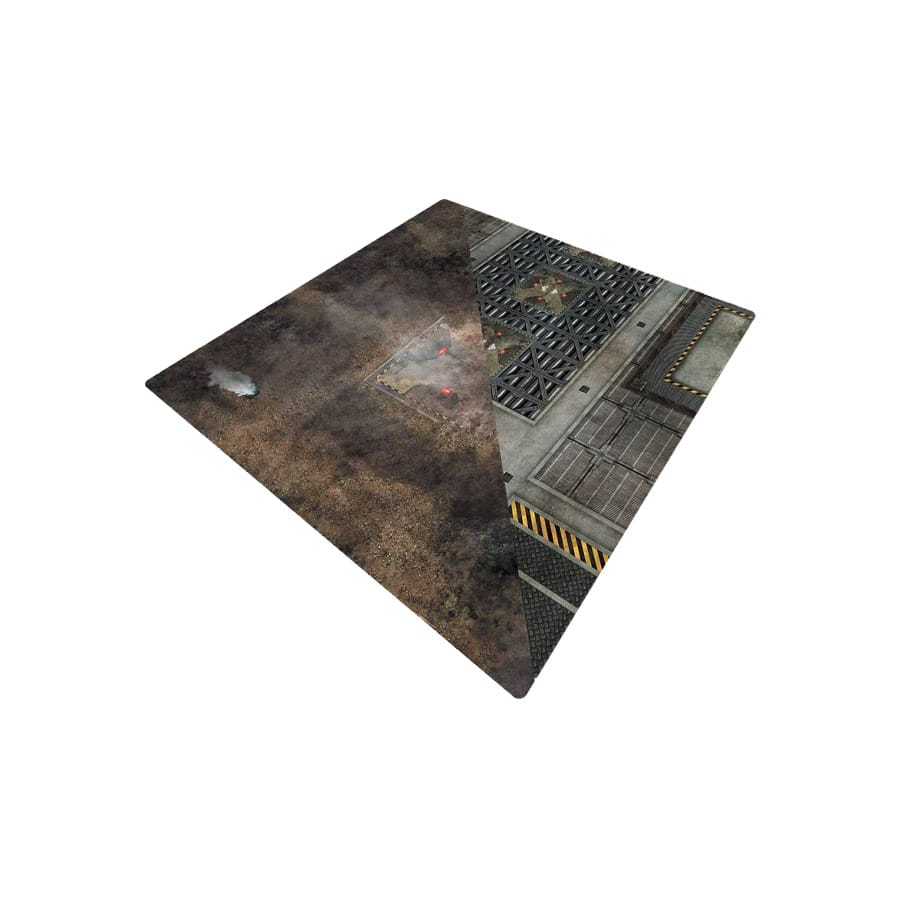 FOG ZONE / Industry - 36X36 - recto verso Battle mat crank-wargame