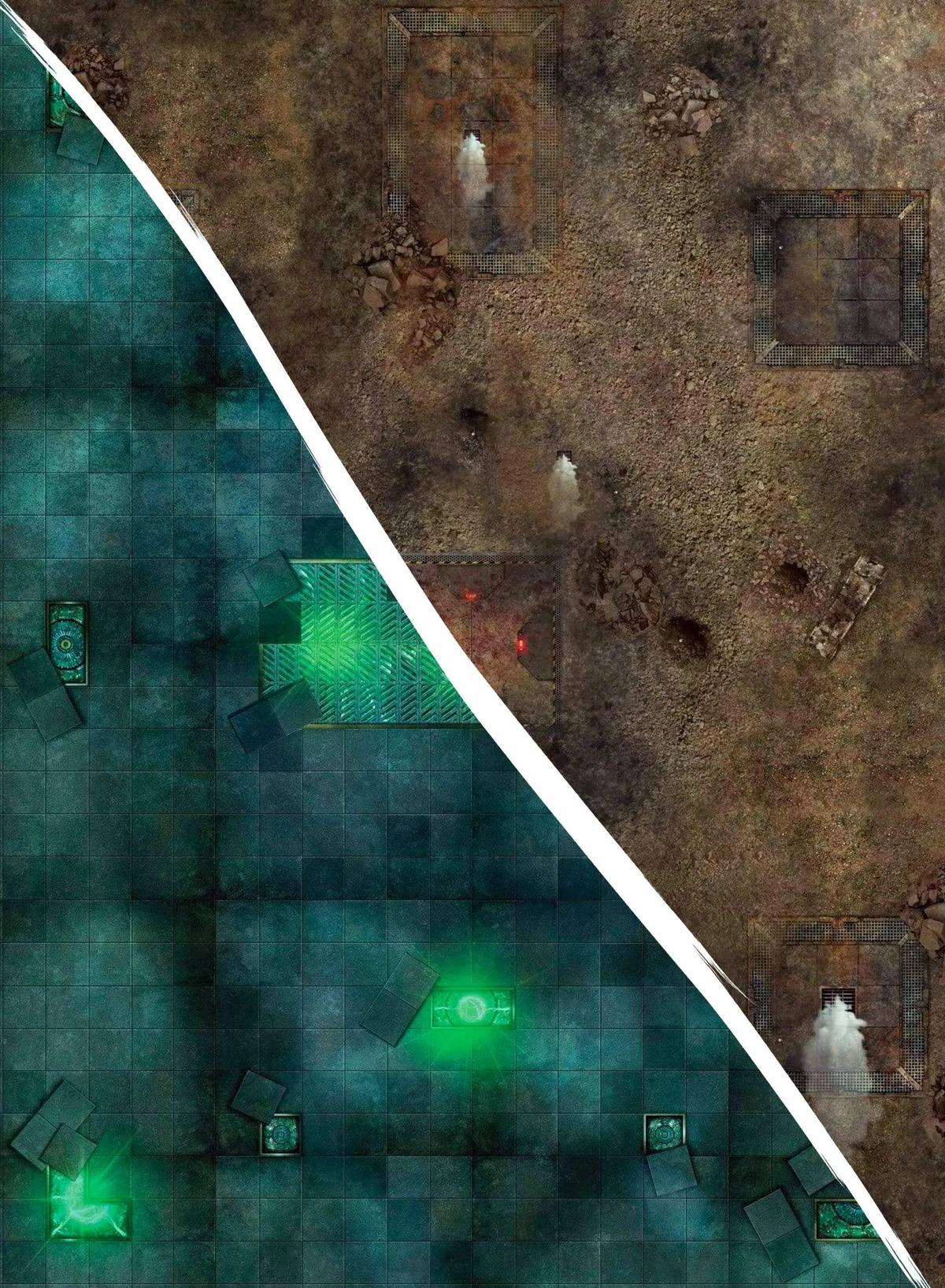 Fog & Tech Zone - 60X44 - Tapis de jeu Recto Verso