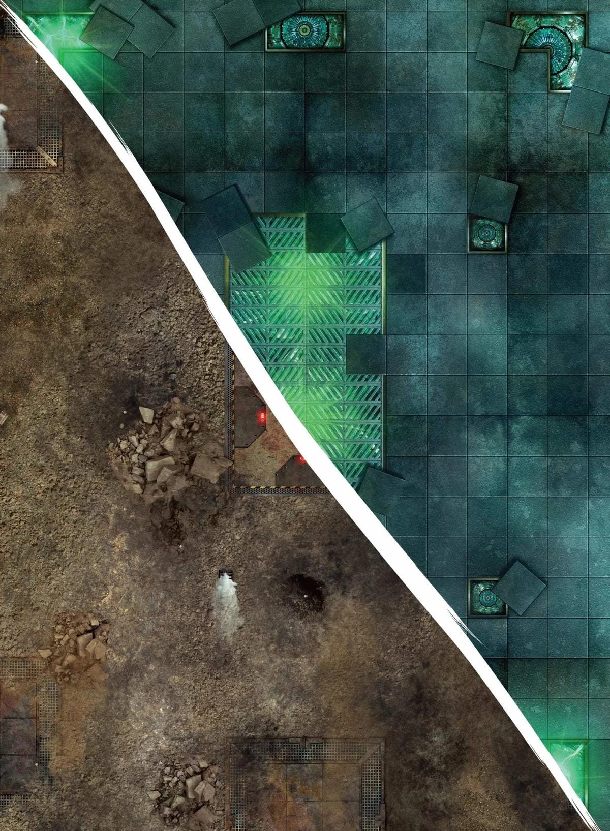 FogZone / Techzone - Recto / Verso -44x30 Battle mat crank-wargame