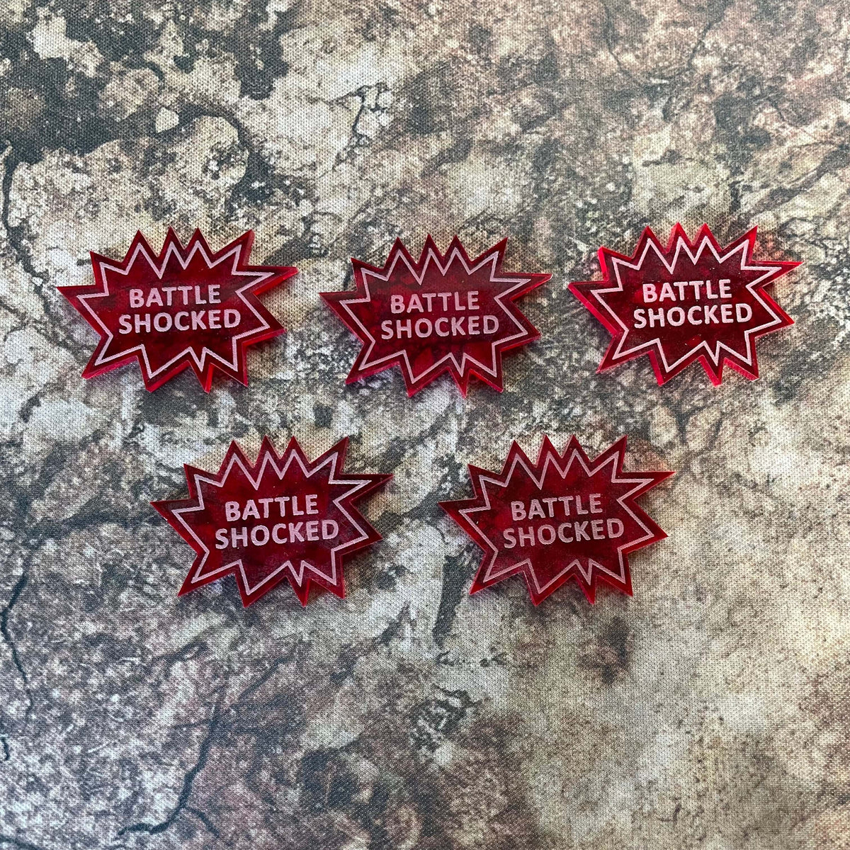 Warhammer 40k 10th Edition Tokens Set - Battle Shocked x5 Accessoire de jeux My Scenery