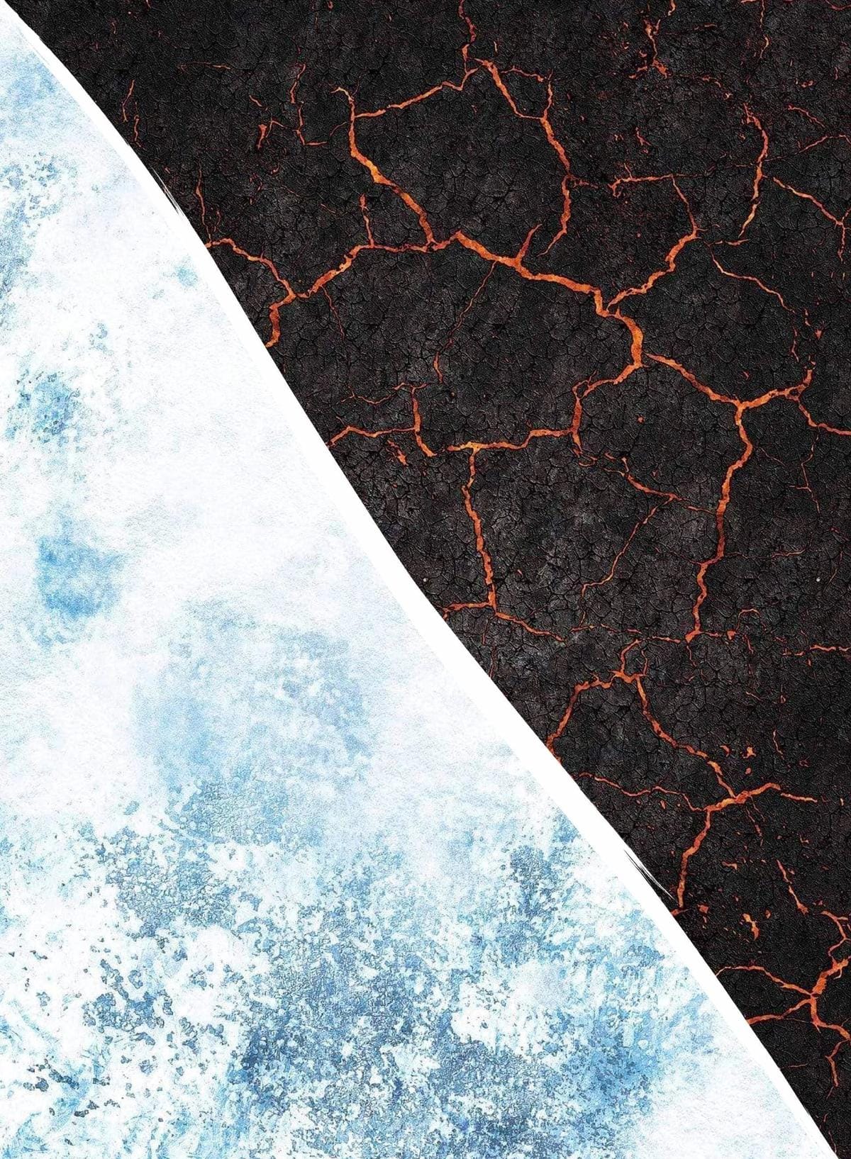Lava / Winter - 60X44 - Game mat Recto Verso Battle mat crank-wargame
