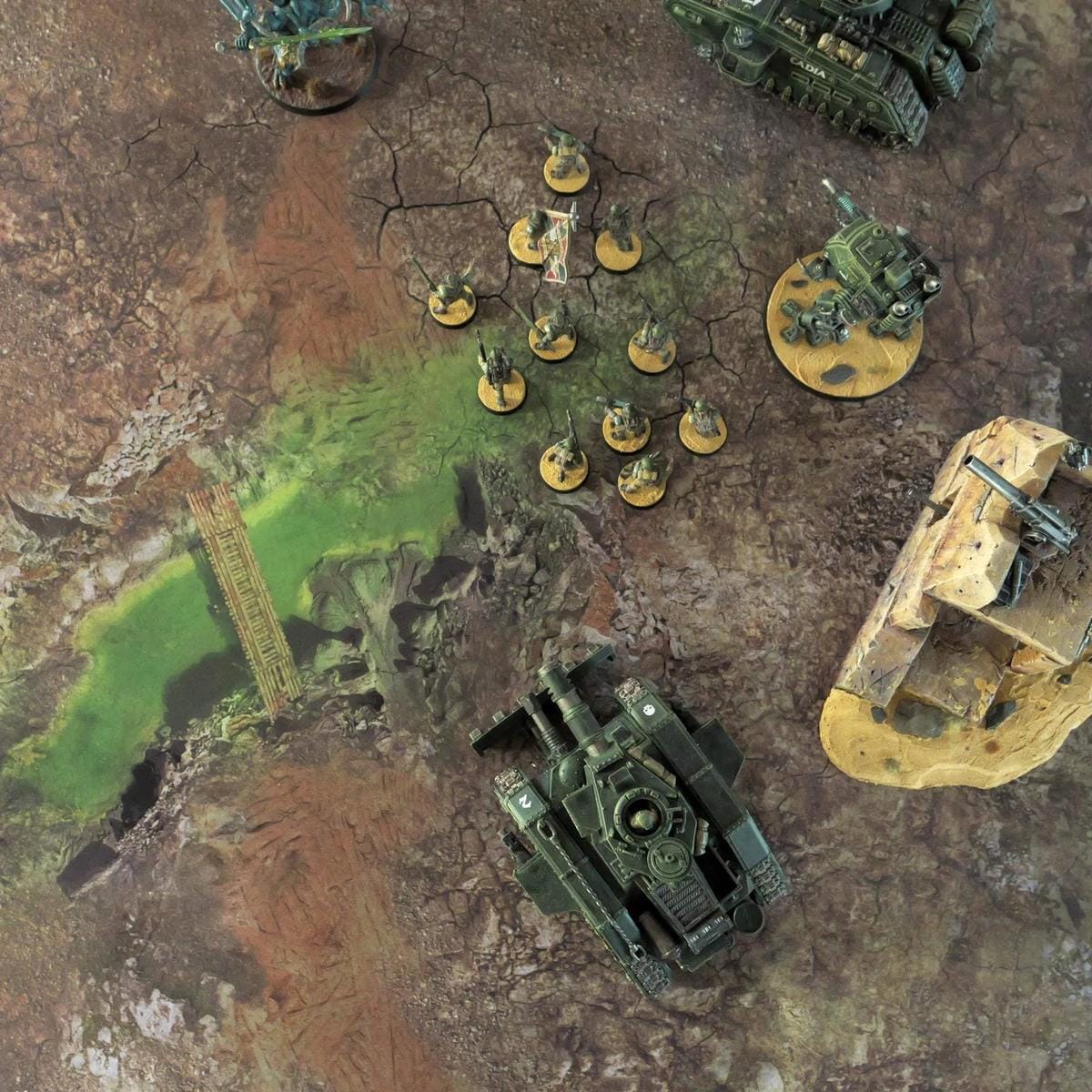 Wasteland Tapis de Jeu 152cm x 112cm pour Jeux Post-Apocalyptiques Battle mat crank-wargame
