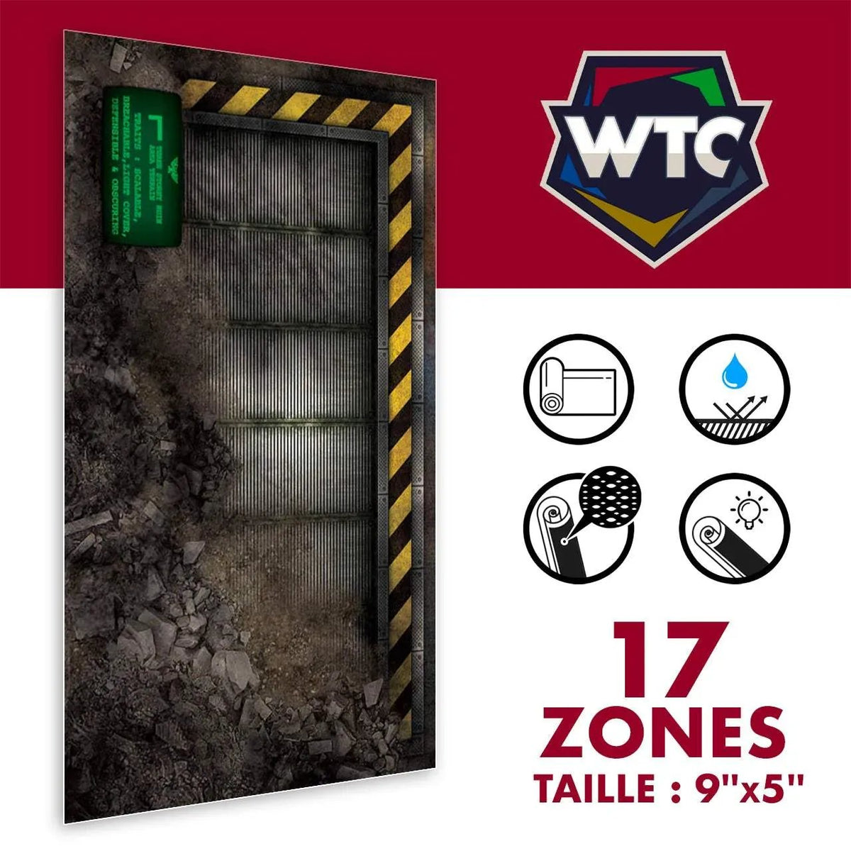 Zone de terrain 9x5 "Forests + Buildings" Layout WTC40k V9 - 17 pièces Accessoire crank-wargame
