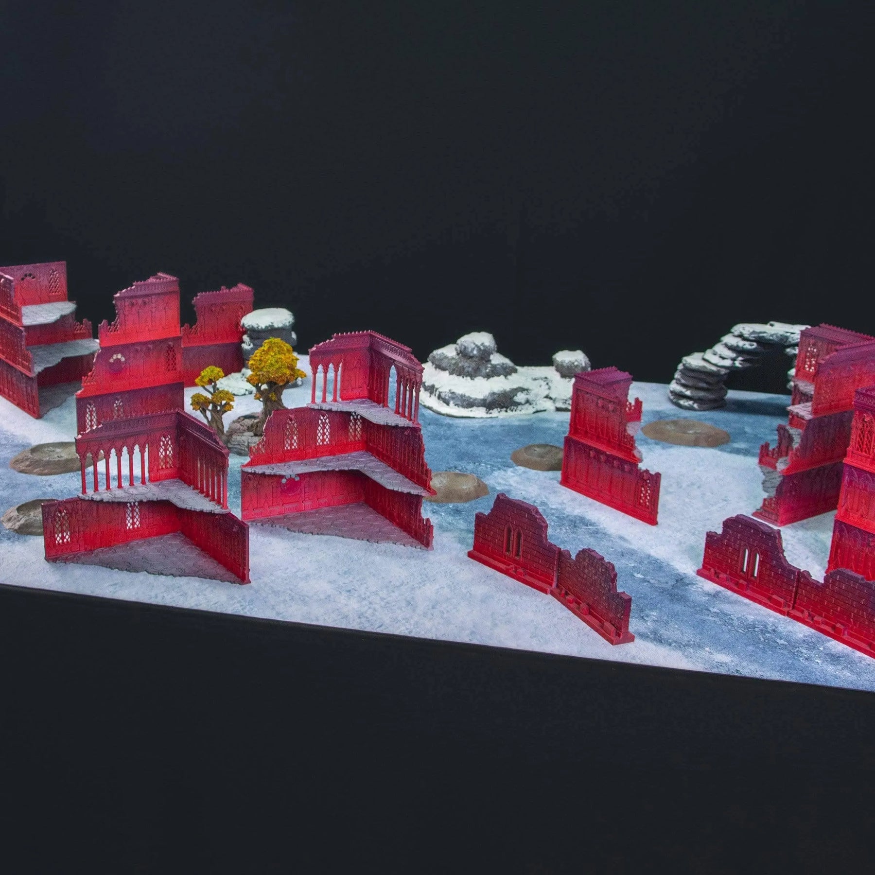crank-wargame Battle mat ROCK & Snow - 48x48 - Game mat Wargame