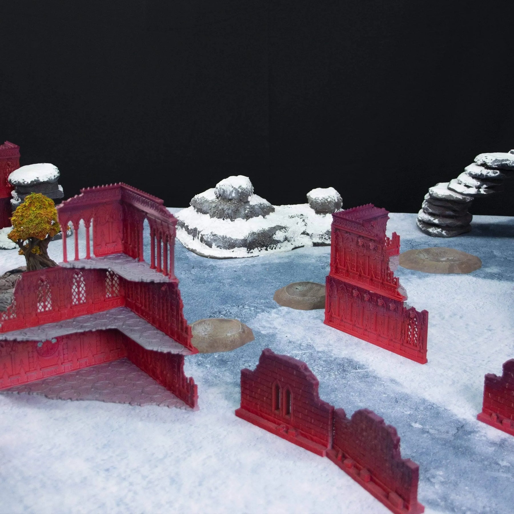 crank-wargame Battle mat ROCK & Snow - 48x48 - Game mat Wargame
