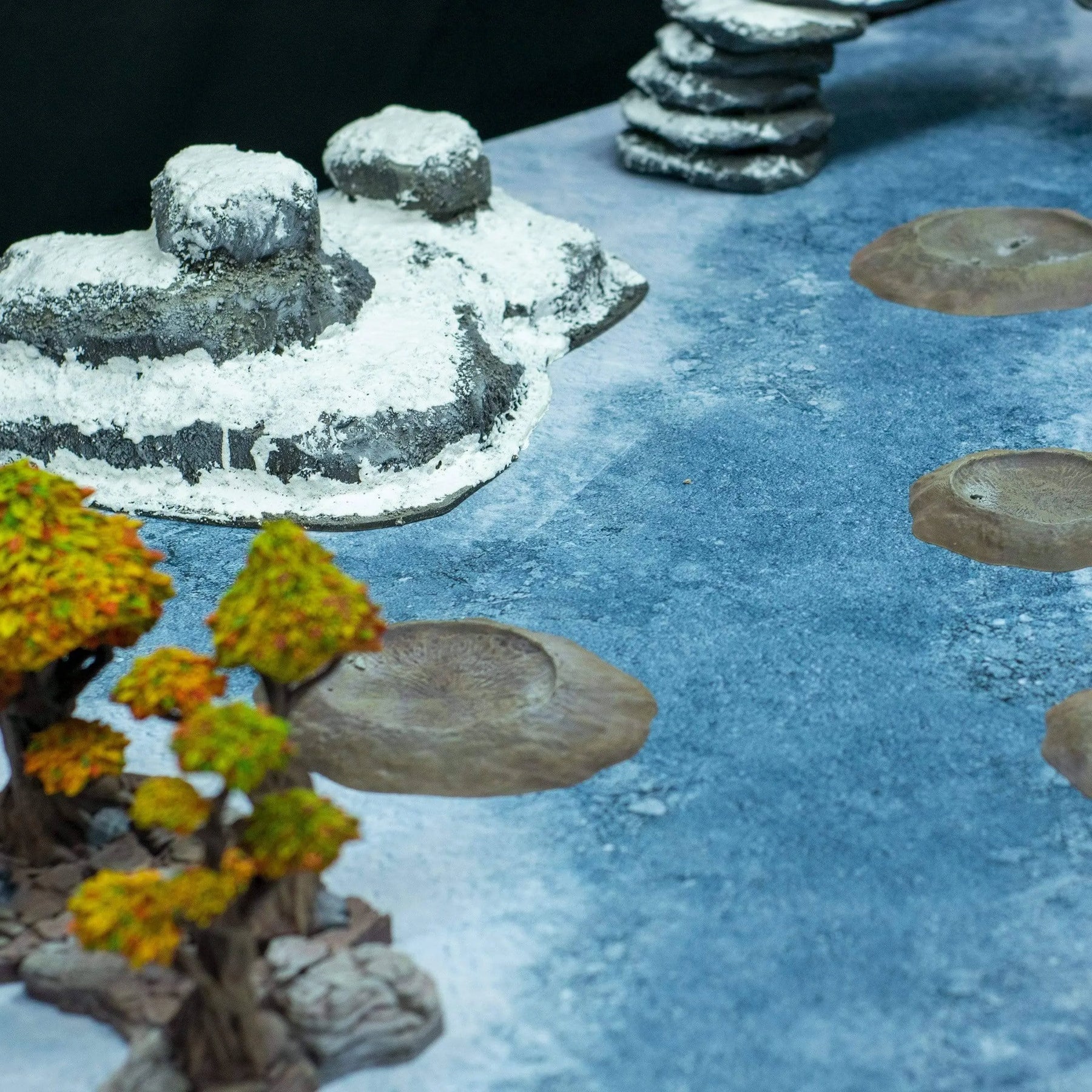 crank-wargame Battle mat ROCK & Snow - 48x48 - Game mat Wargame
