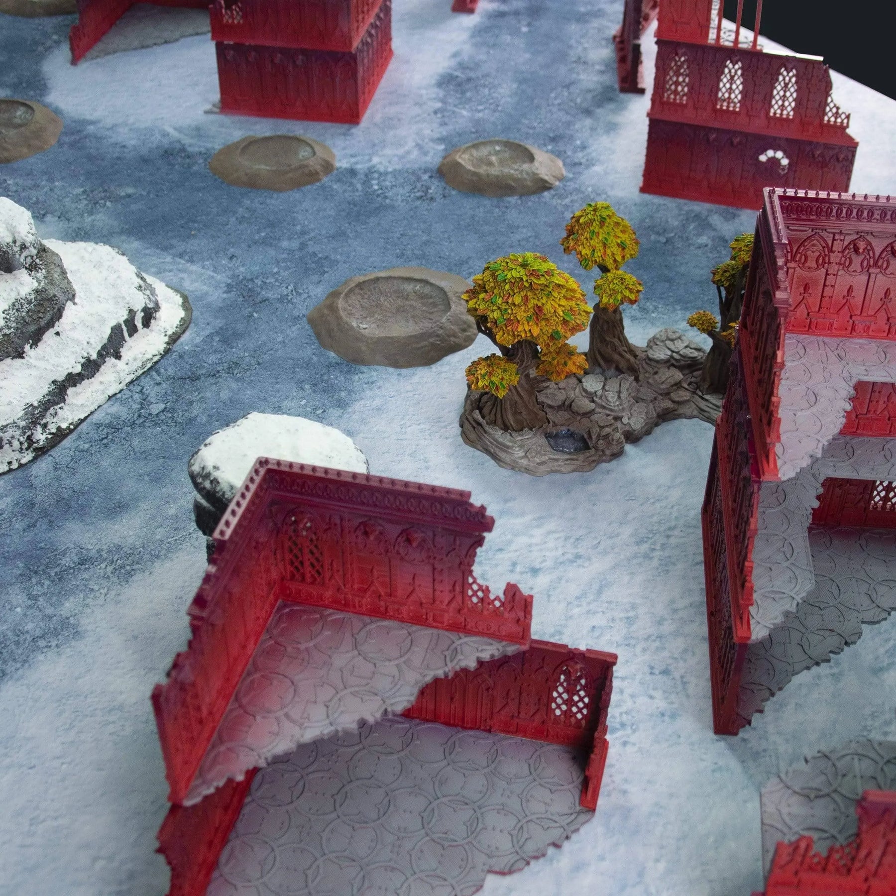 crank-wargame Battle mat ROCK & Snow - 48x48 - Game mat Wargame