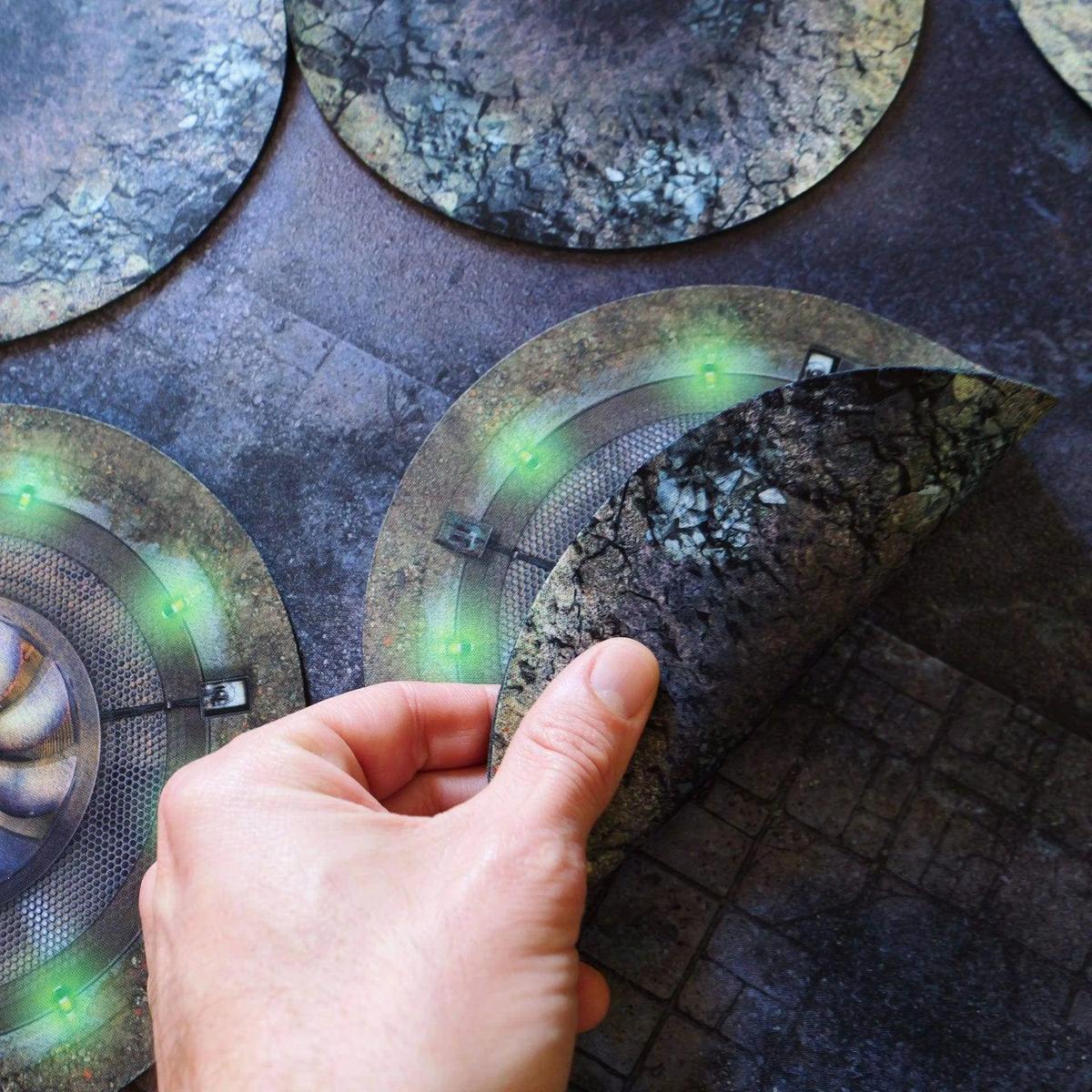 Cratères et Ventilateurs 7" WTC Mousepad recto/verso Warhammer 40k game mat battle mats play mats tapis jeu crank-wargame
