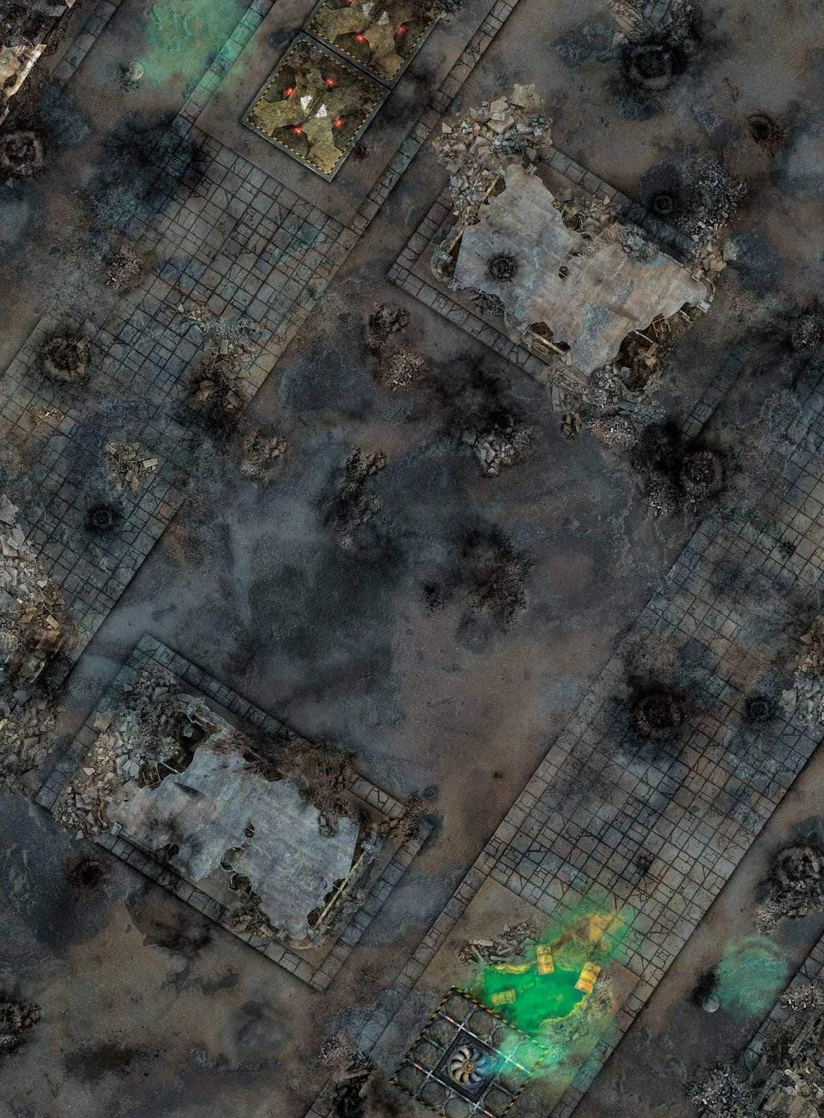Street - 60x44 - Zone de bataille Wh40k Battle mat crank-wargame