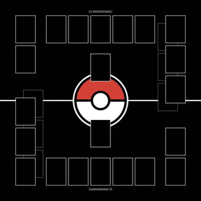crank-wargame Battle mat Tapis de jeu 2 joueurs pour carte Pokemon