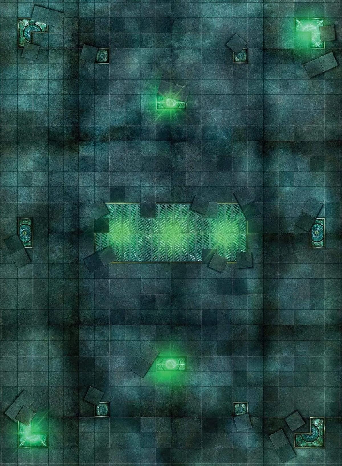 Tech zone - 60x44 - Zone de bataille Wh40k Battle mat crank-wargame