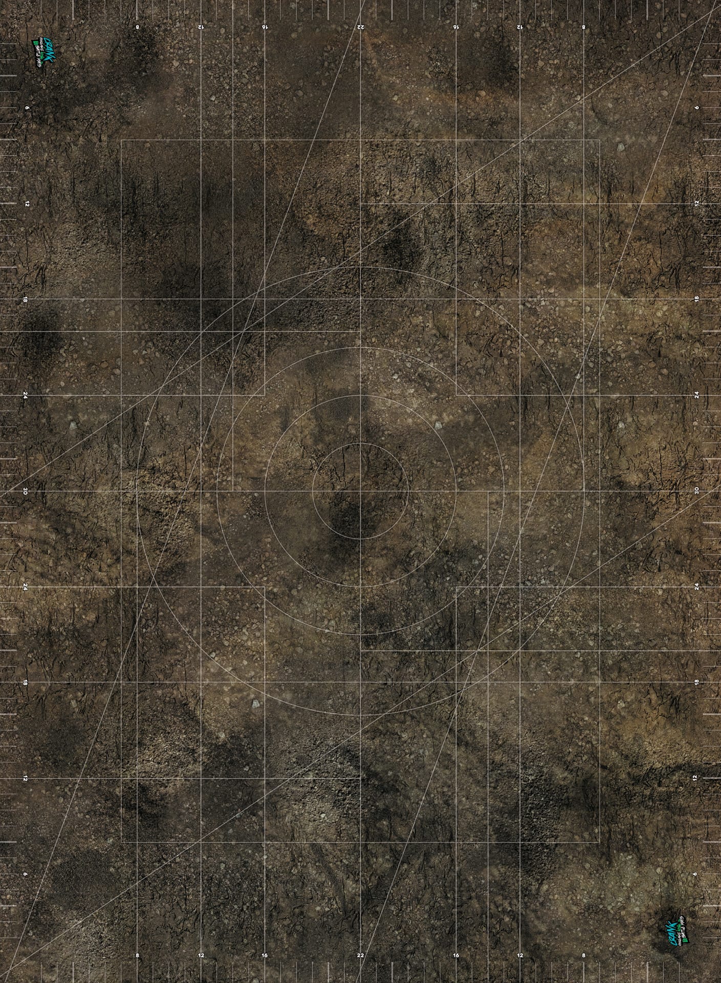 DIRT - Compétitif, zone de déploiement et graduation Battle mat crank-wargame
