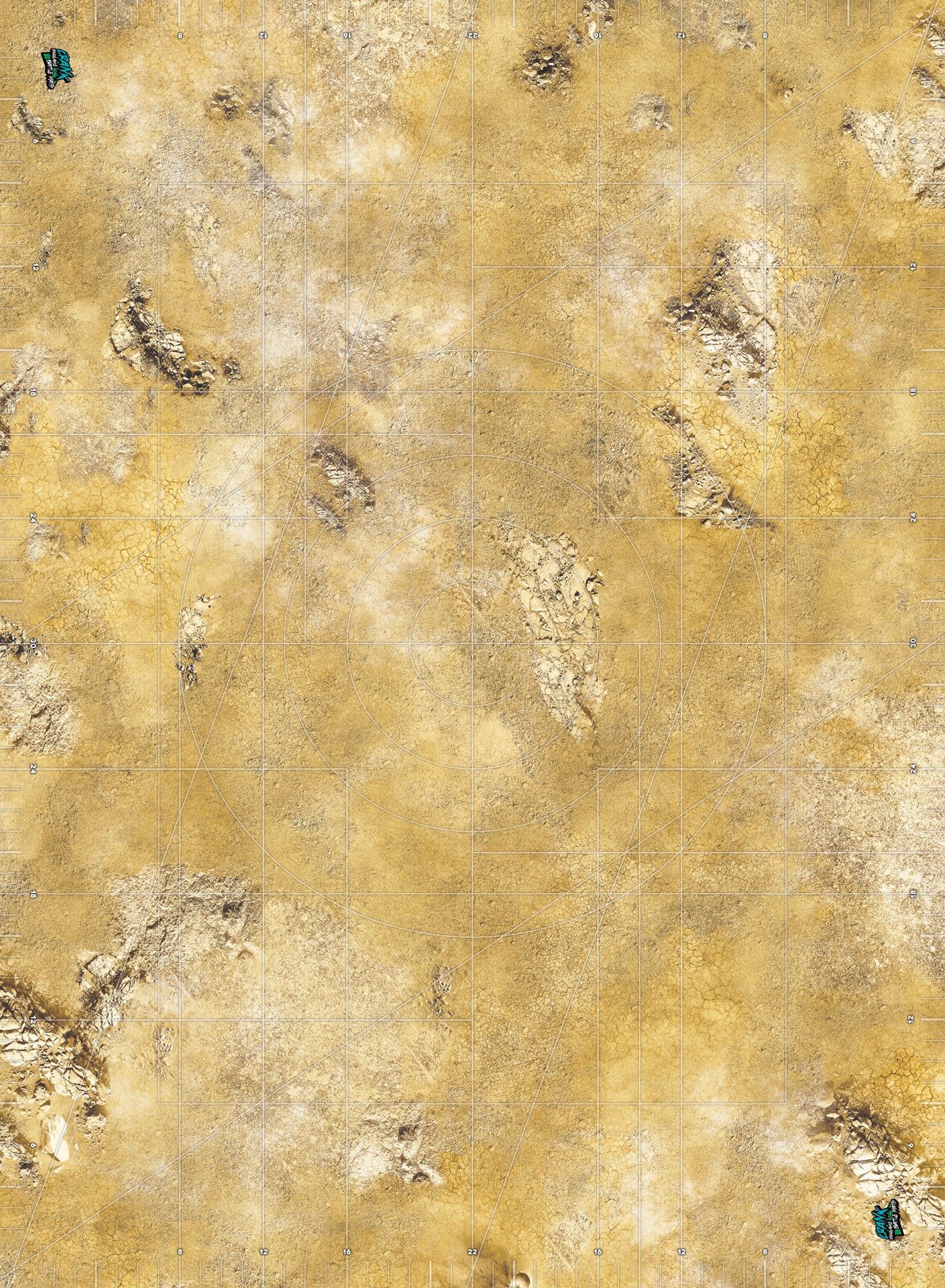 Desert 60x44 Avec zone de déploiement Wh40k - Tapis de jeu compétitif