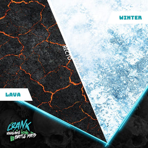 Lava / Winter - 60X44 - Game mat Recto Verso Battle mat crank-wargame