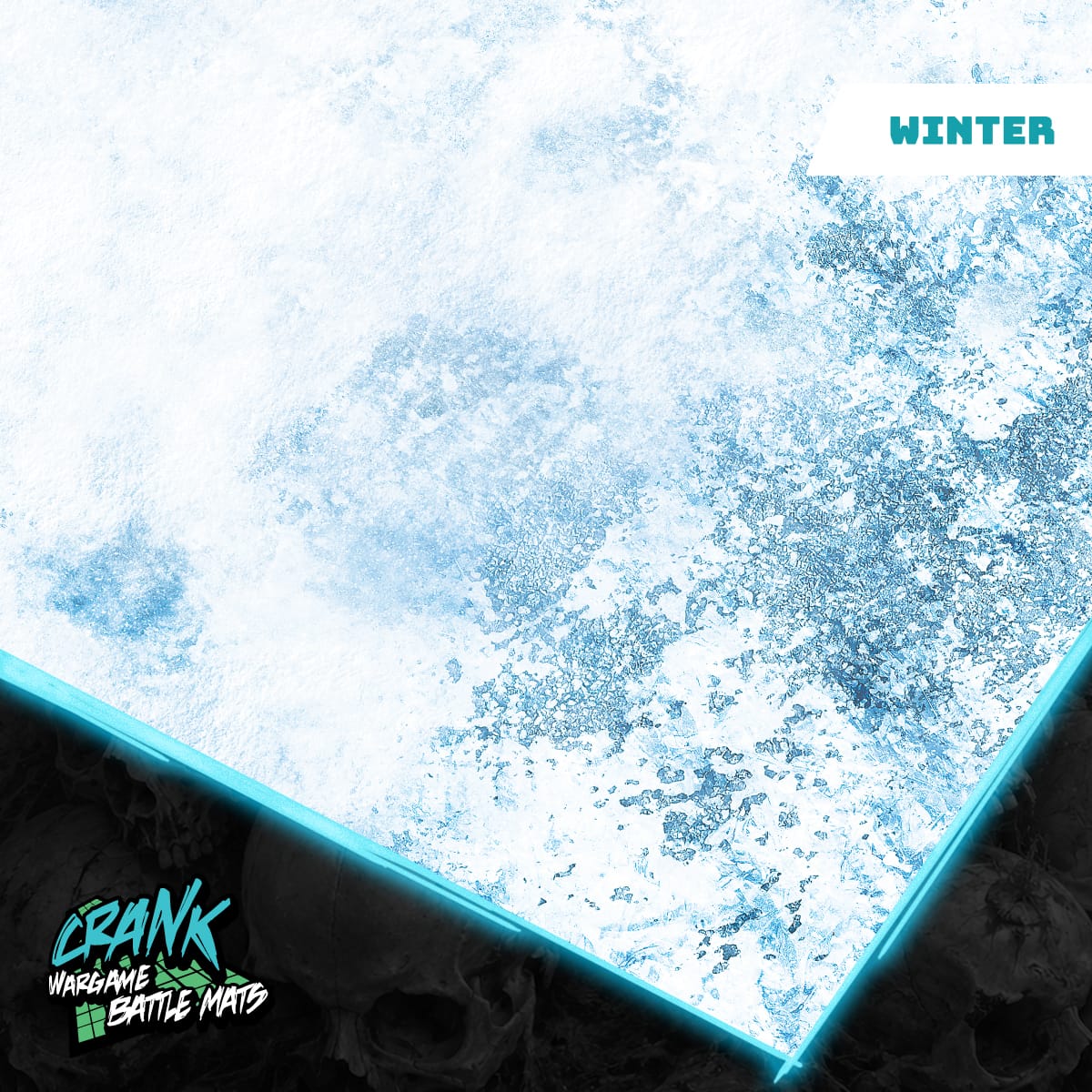 Lava / Winter - 60X44 - Game mat Recto Verso Battle mat crank-wargame