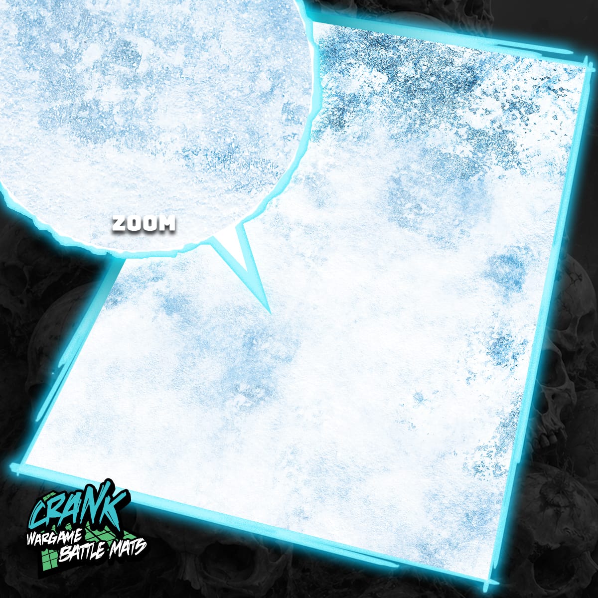 Lava / Winter - 60X44 - Game mat Recto Verso Battle mat crank-wargame