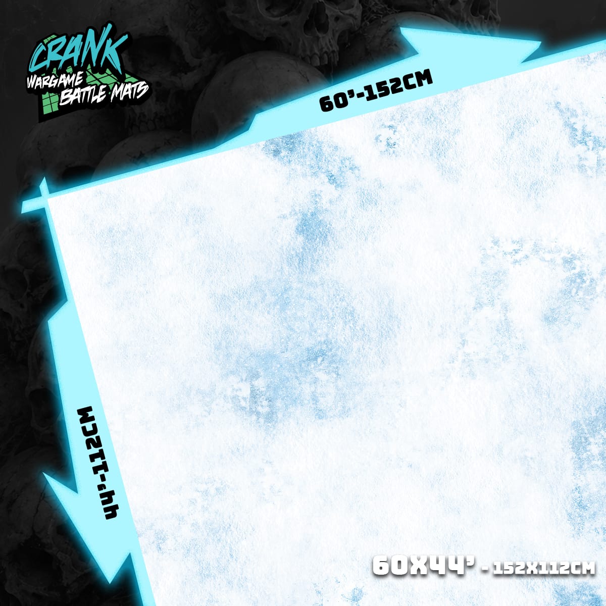 Lava / Winter - 60X44 - Game mat Recto Verso Battle mat crank-wargame