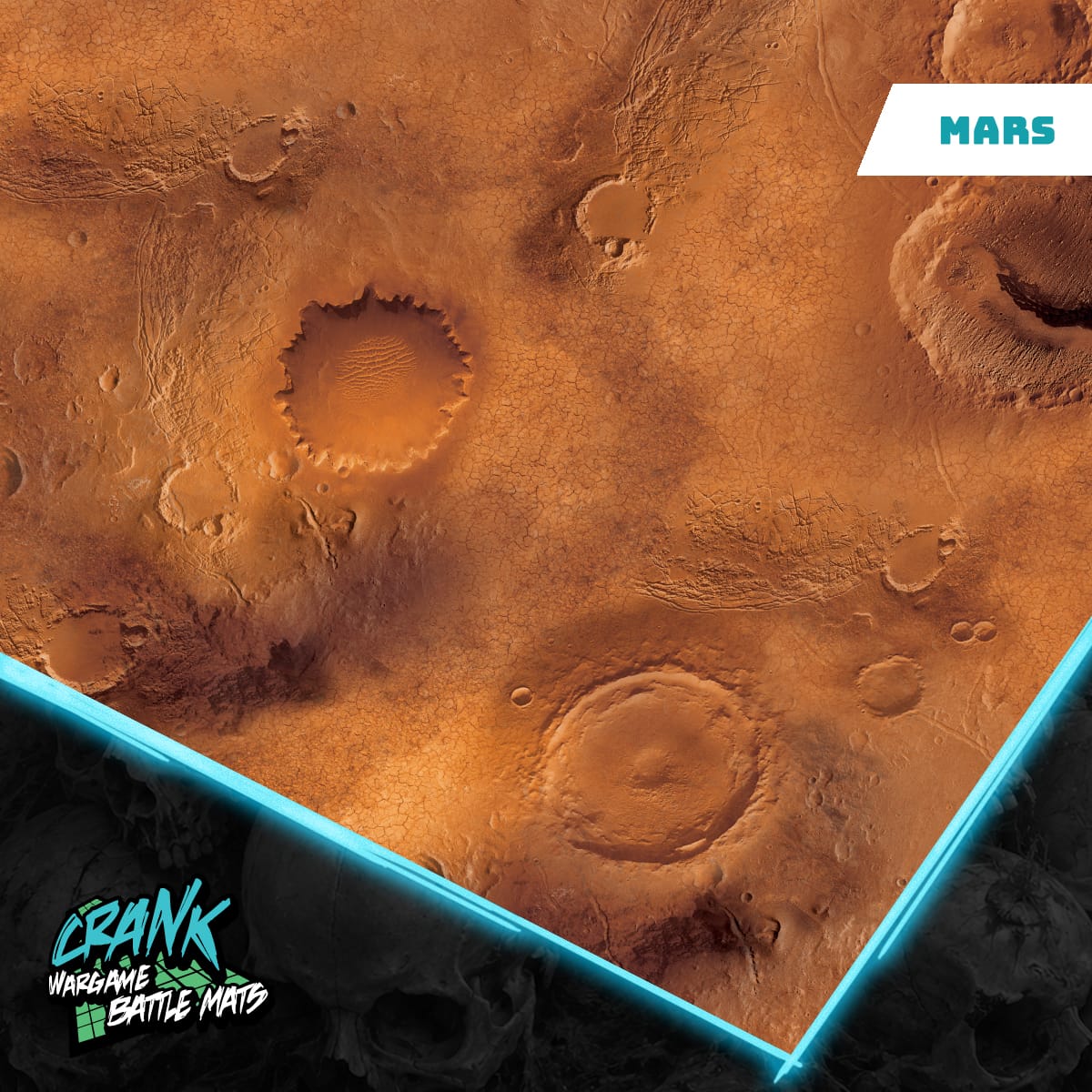 Mars & Chekpoint - 60X44 - Tapis de jeu Recto Verso Battle mat crank-wargame