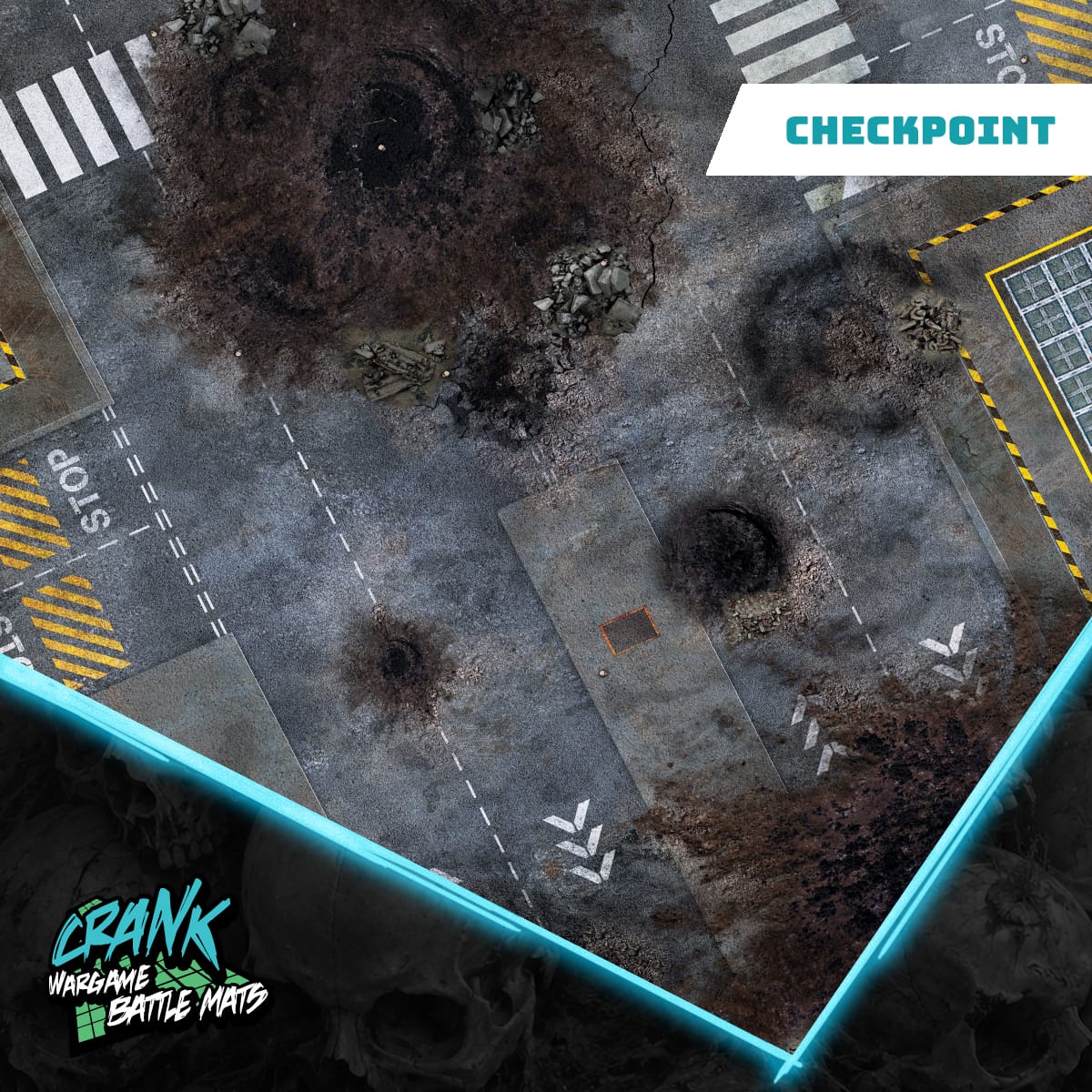 Mars & Chekpoint - 60X44 - Tapis de jeu Recto Verso Battle mat crank-wargame