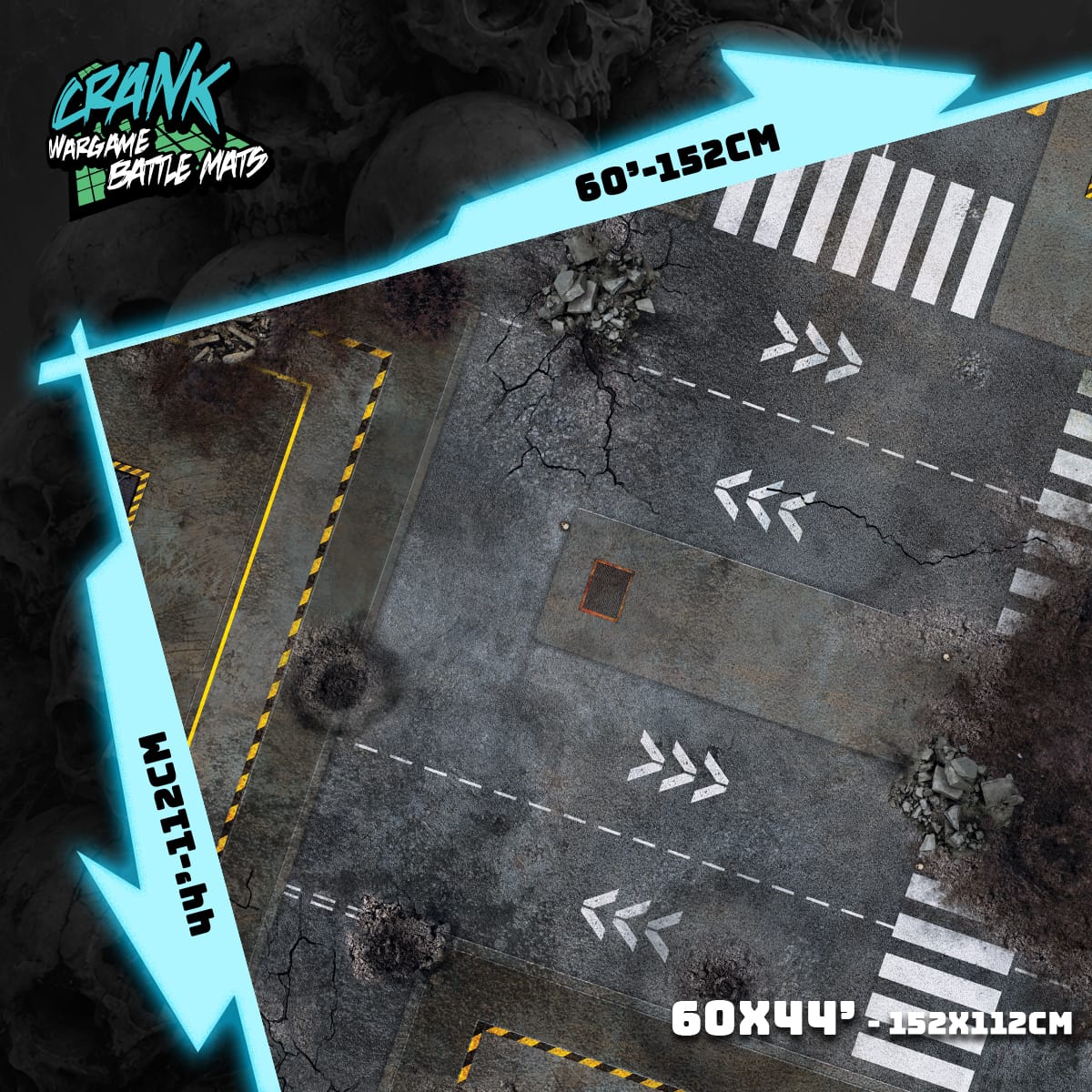 Mars & Chekpoint - 60X44 - Tapis de jeu Recto Verso Battle mat crank-wargame