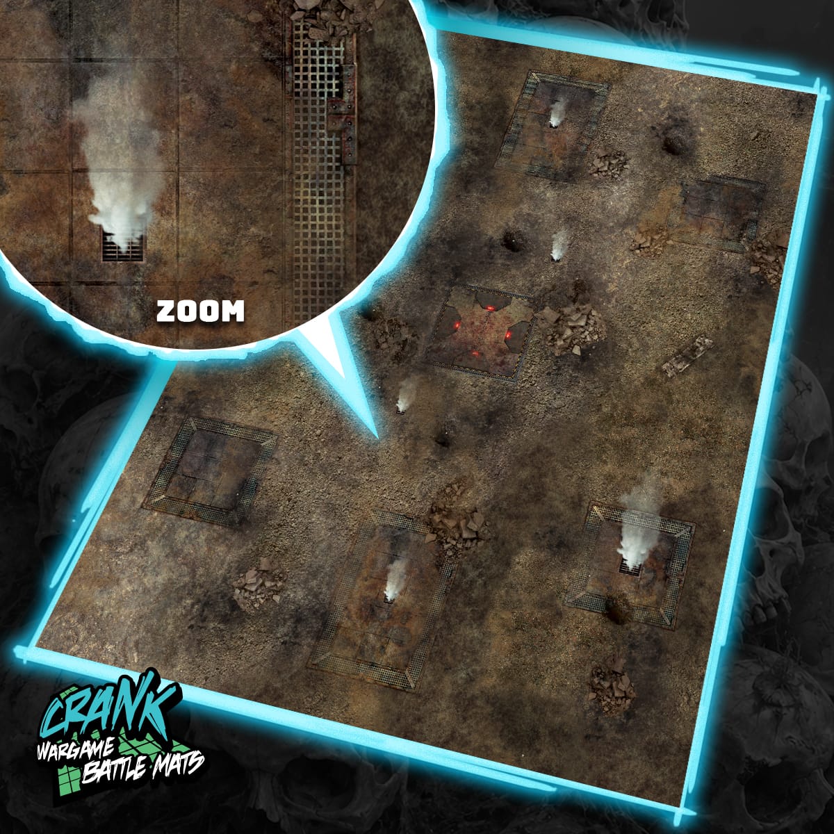 Fog Zone Reboot - 60x44 - Zone de bataille Wh40k Battle mat crank-wargame