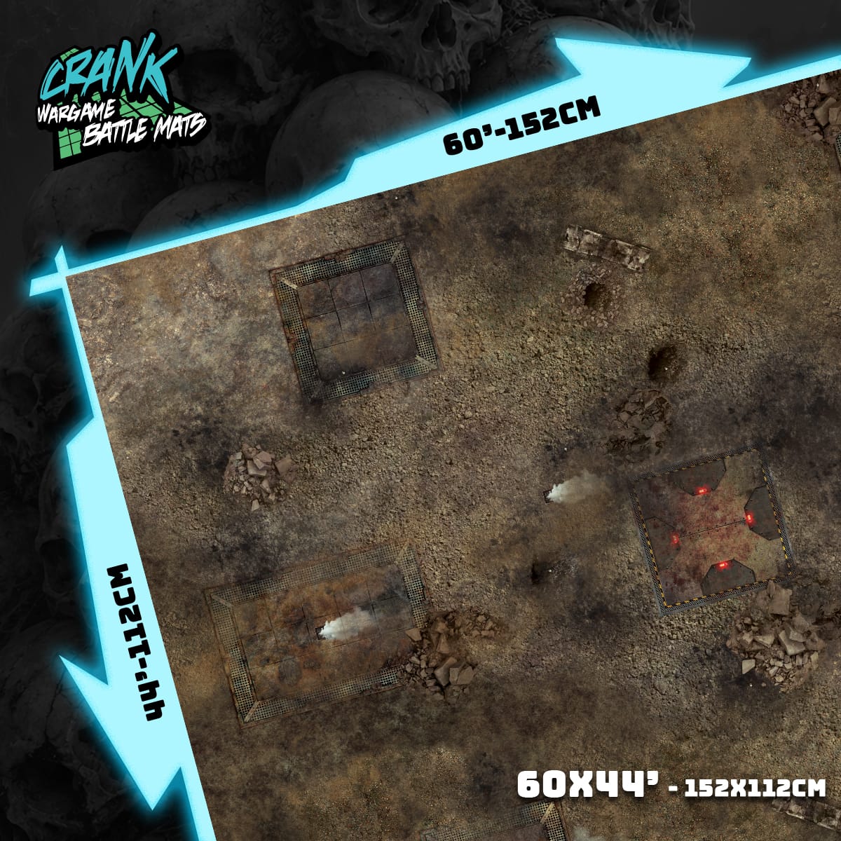 Fog Zone Reboot - 60x44 - Zone de bataille Wh40k Battle mat crank-wargame