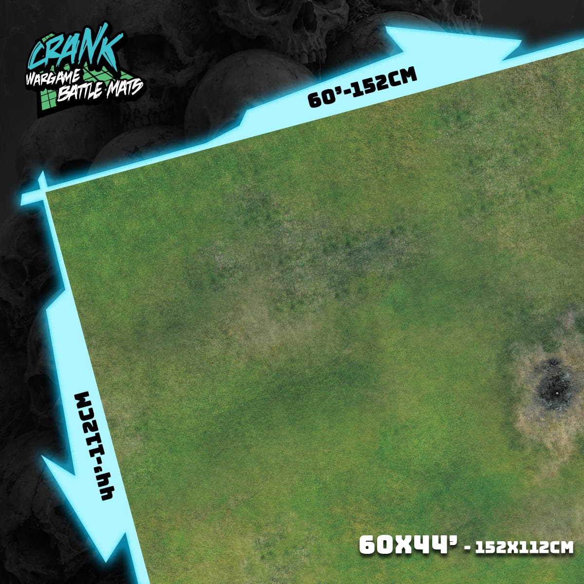 Field - 60X44 - Game mat Wargame Battle mat crank-wargame