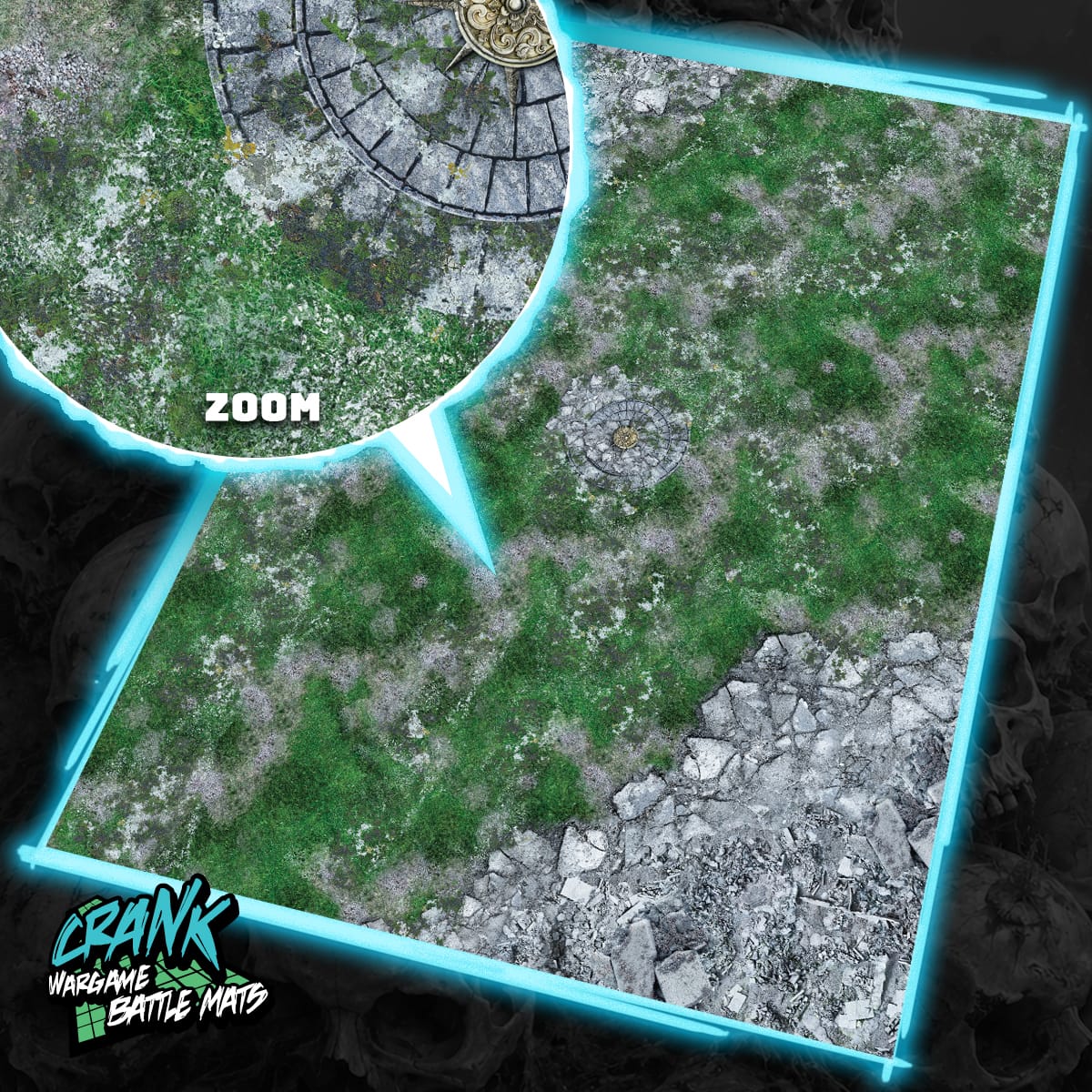 Battlefield - 60x44 - Game mat Wargame Battle mat crank-wargame