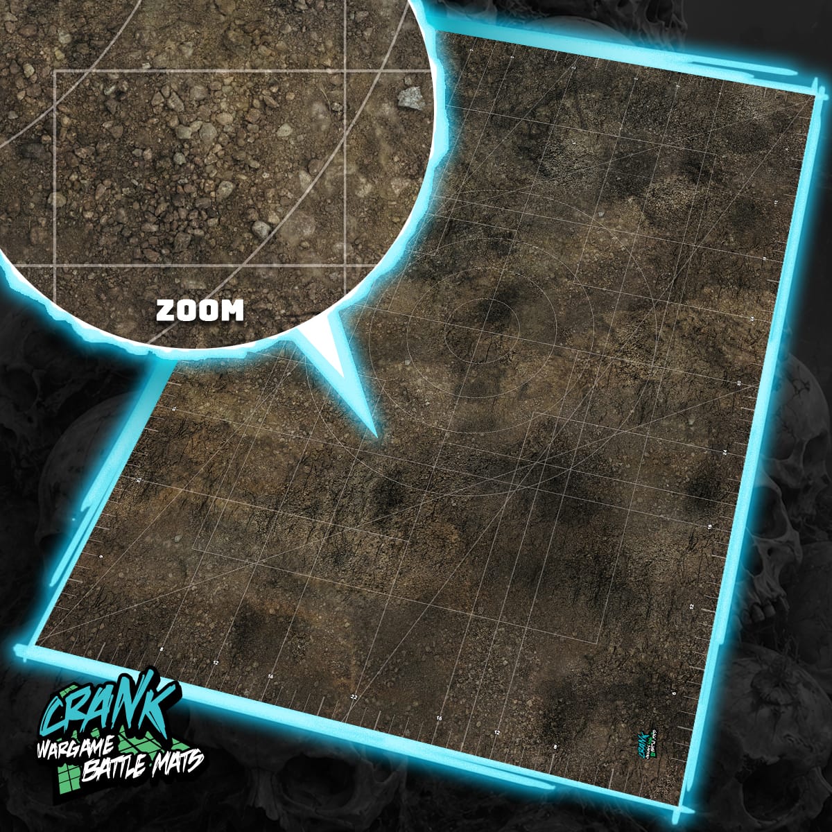 DIRT - Compétitif, zone de déploiement et graduation Battle mat crank-wargame