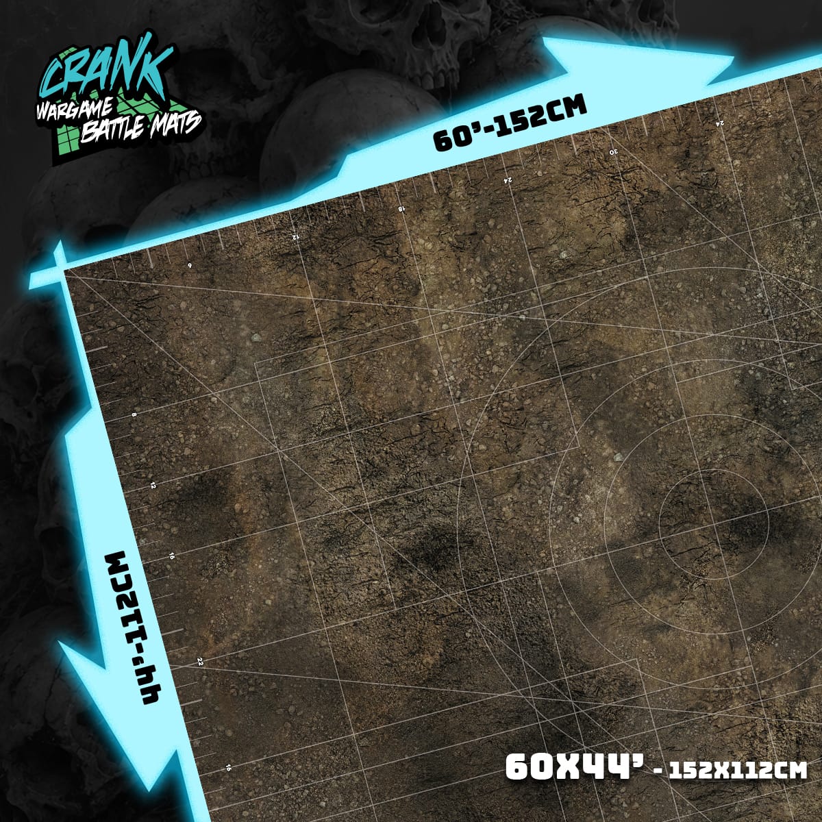 DIRT - Compétitif, zone de déploiement et graduation Battle mat crank-wargame