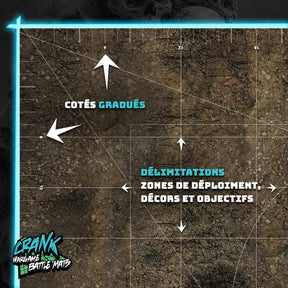 DIRT - Compétitif, zone de déploiement et graduation Battle mat crank-wargame