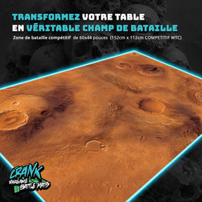 Mars 60x44 Avec zone de déploiement Wh40k - Tapis de jeu compétitif Battle mat crank-wargame