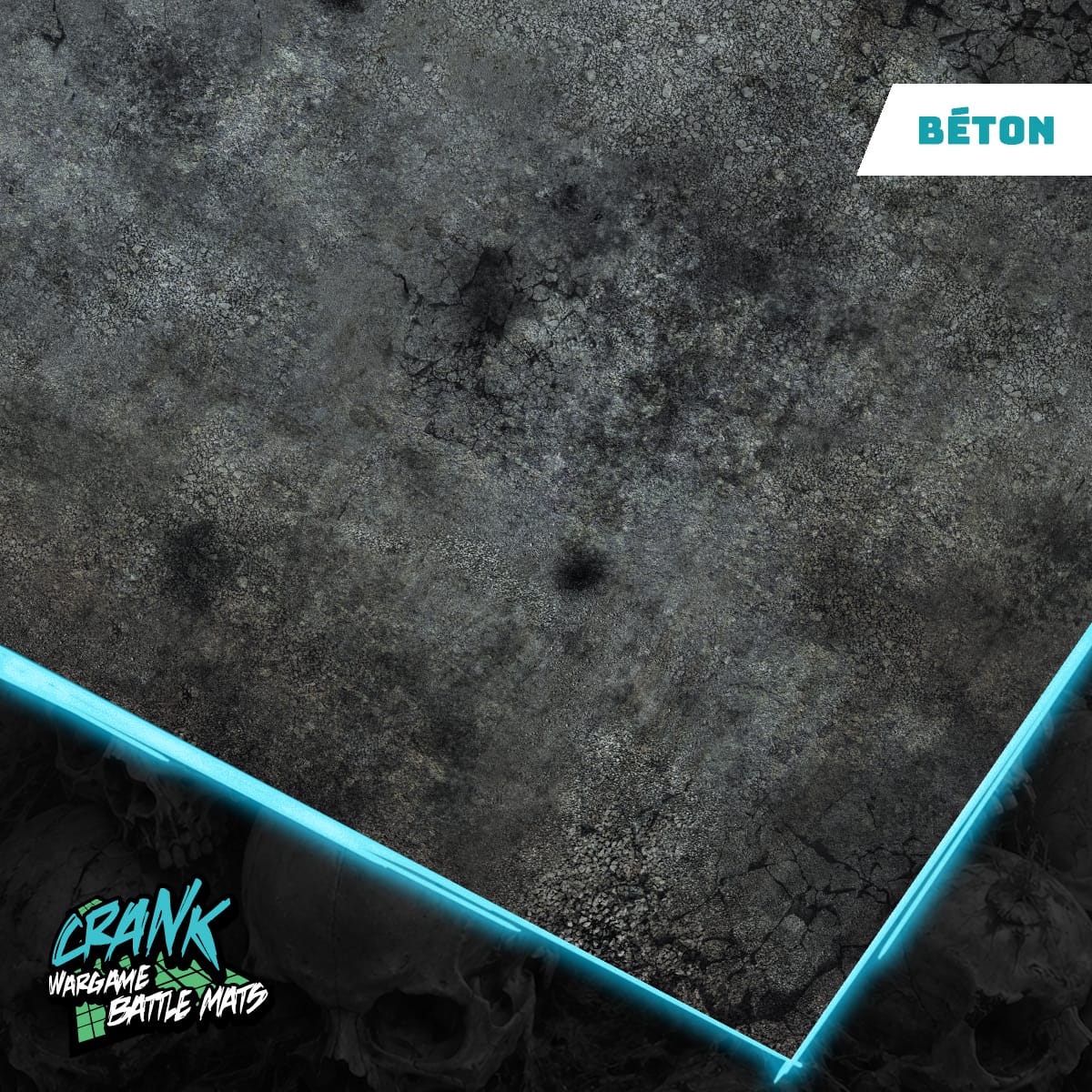 Béton - 60X44 - Game mat Wargame Battle mat crank-wargame