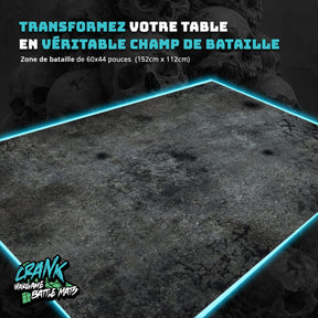 Béton - 60X44 - Game mat Wargame Battle mat crank-wargame
