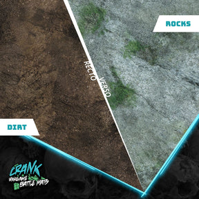 Dirt / Rocks - 60X44 - Game mat Recto Verso Battle mat crank-wargame