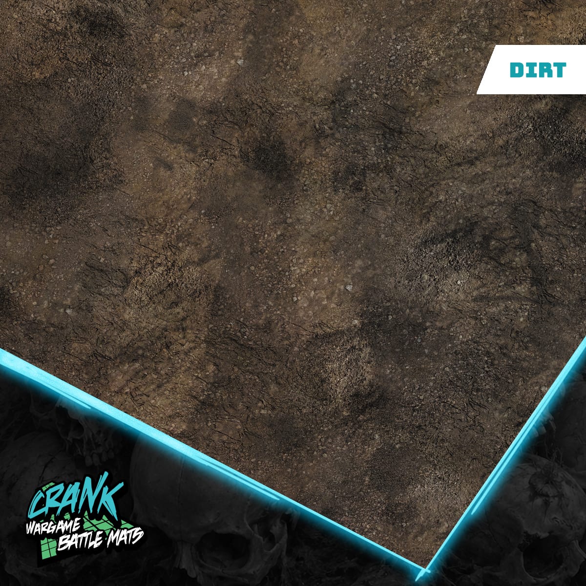 Dirt / Rocks - 60X44 - Game mat Recto Verso Battle mat crank-wargame