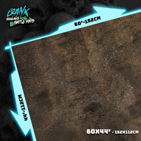 Dirt / Rocks - 60X44 - Game mat Recto Verso Battle mat crank-wargame