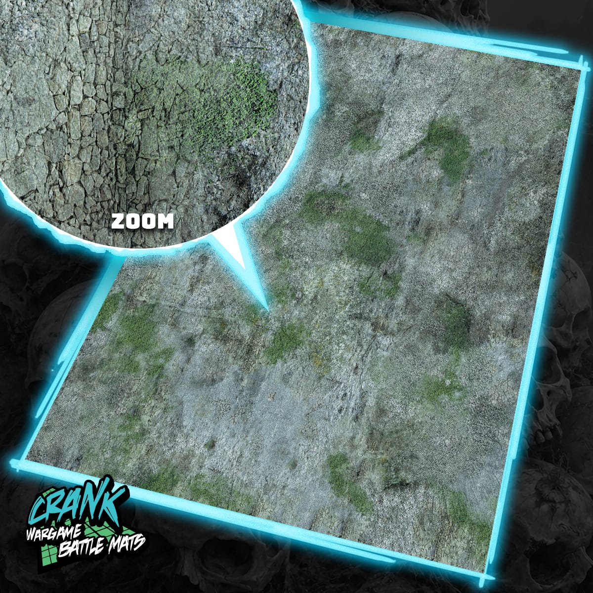 Rocks  - 60x44 - Zone de bataille Battle mat crank-wargame