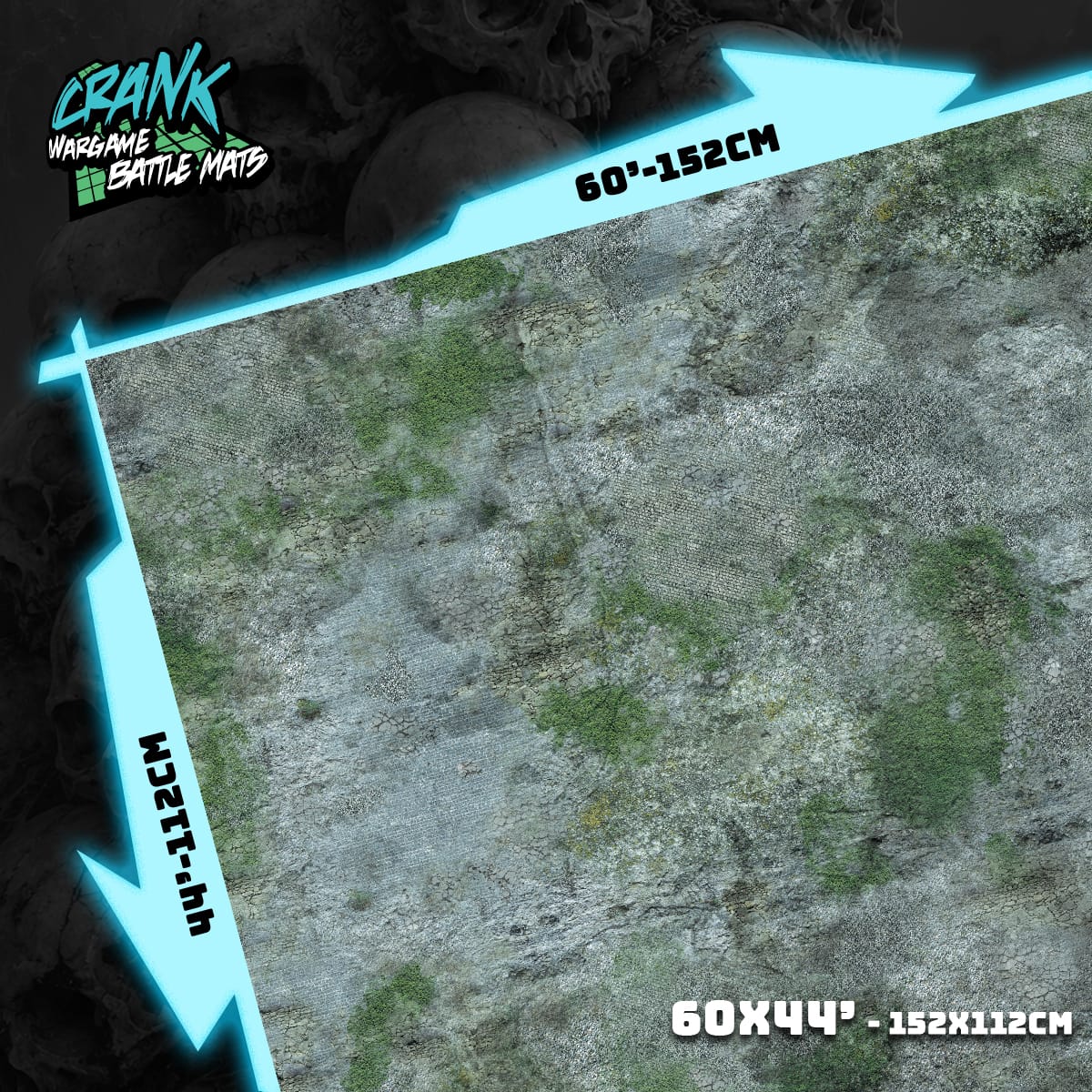 Rocks  - 60x44 - Zone de bataille Battle mat crank-wargame