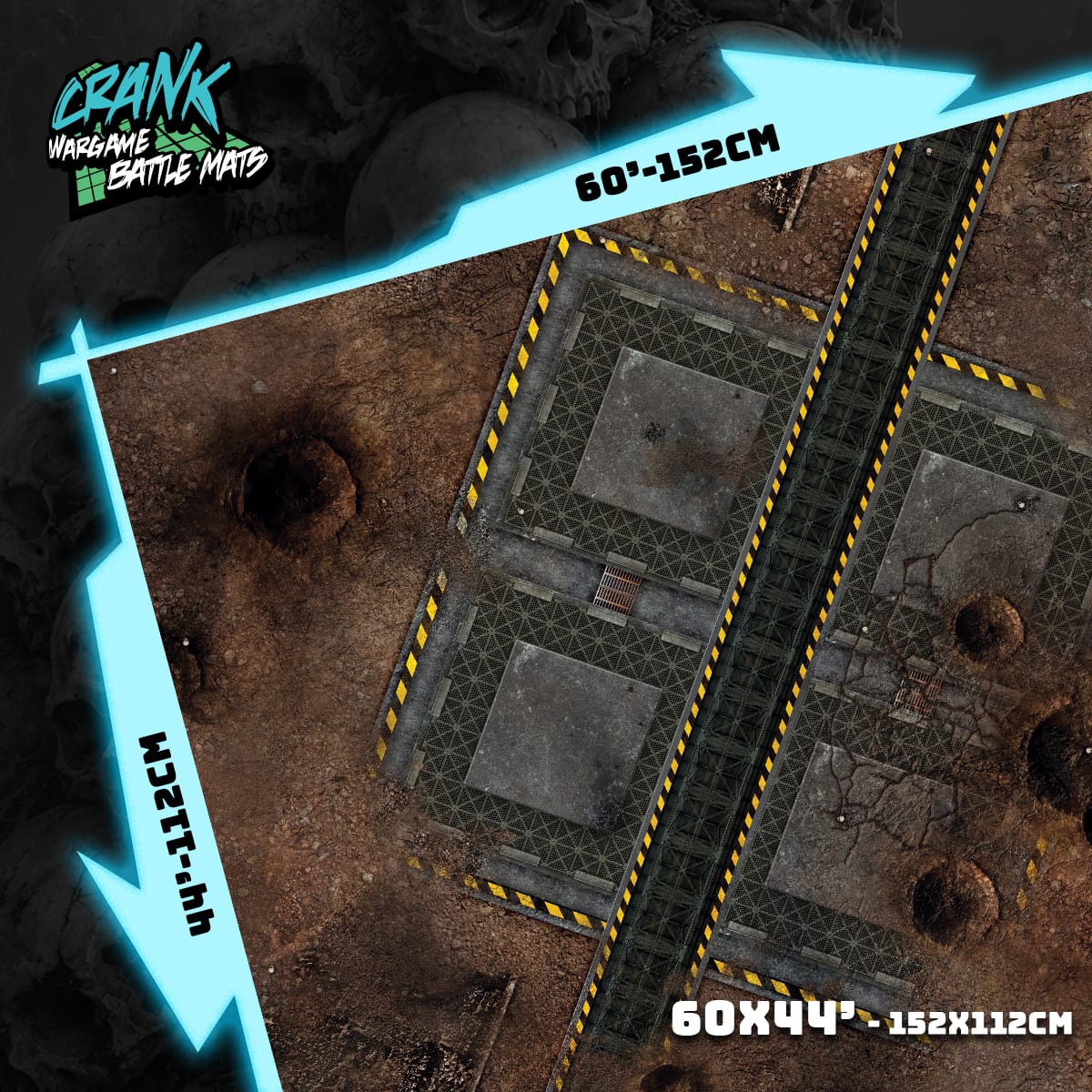 Factory Reboot - 60x44 - Zone de bataille Wh40k Battle mat crank-wargame