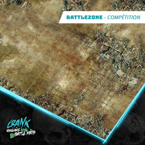 Battlezone 60x44 Avec zone de déploiement Wh40k - Tapis de jeu compétitif Battle mat crank-wargame
