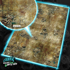 Battlezone 60x44 Avec zone de déploiement Wh40k - Tapis de jeu compétitif Battle mat crank-wargame