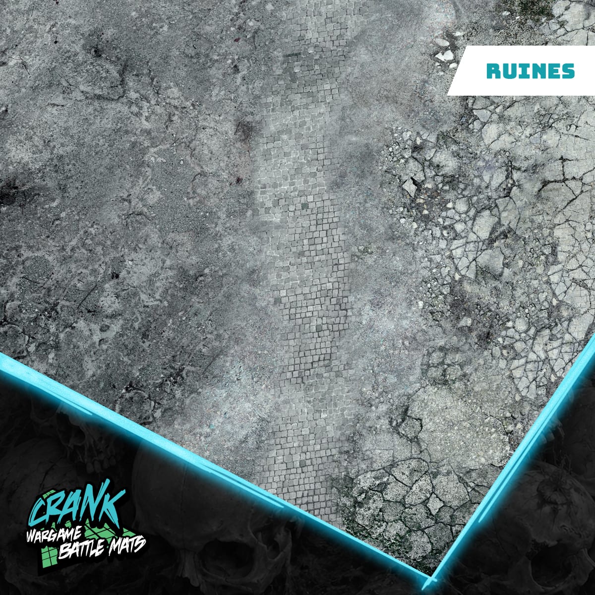 Ruines - 60x44 - Game mat Wargame Battle mat crank-wargame