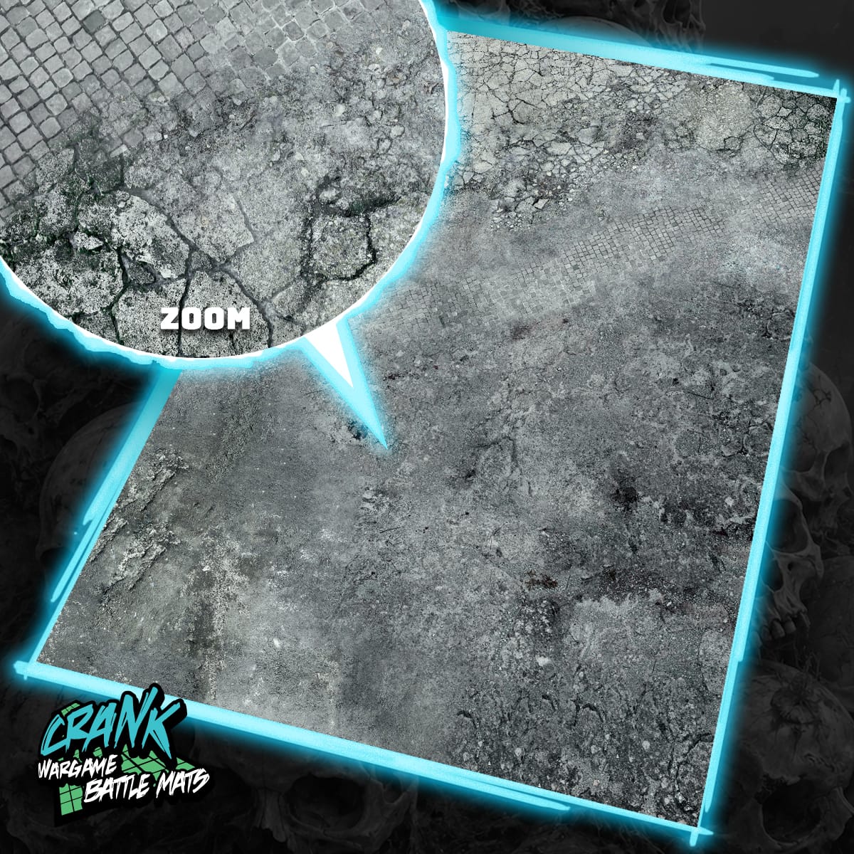Ruines - 60x44 - Game mat Wargame Battle mat crank-wargame