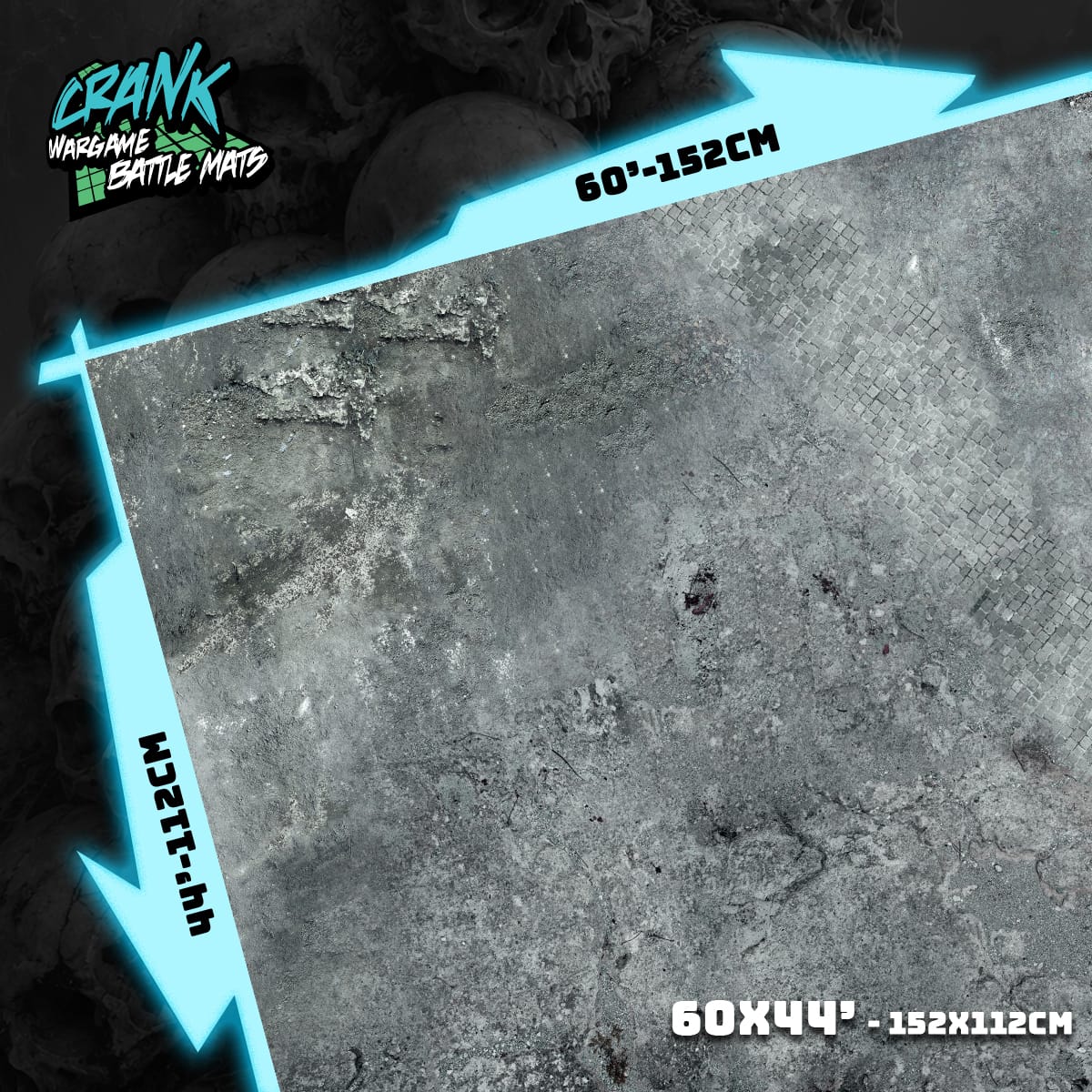 Ruines - 60x44 - Game mat Wargame Battle mat crank-wargame